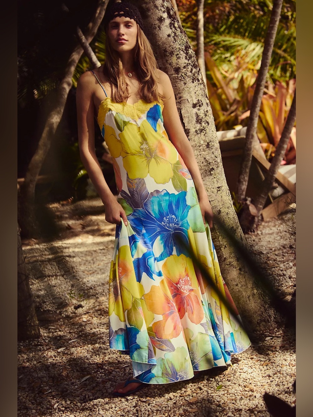 Free people Bloomspell Maxi Dress tropical combo
